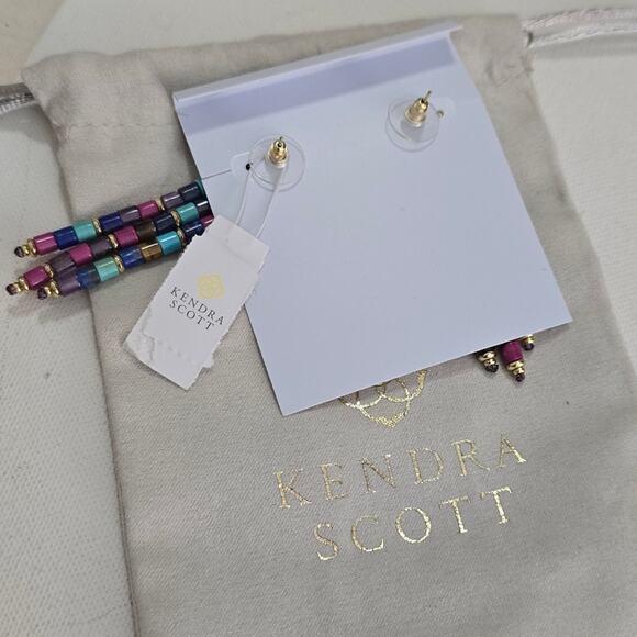 Kendra Scott Bree Multi Color Statement Earrings NWT $198 - Picture 3 of 7